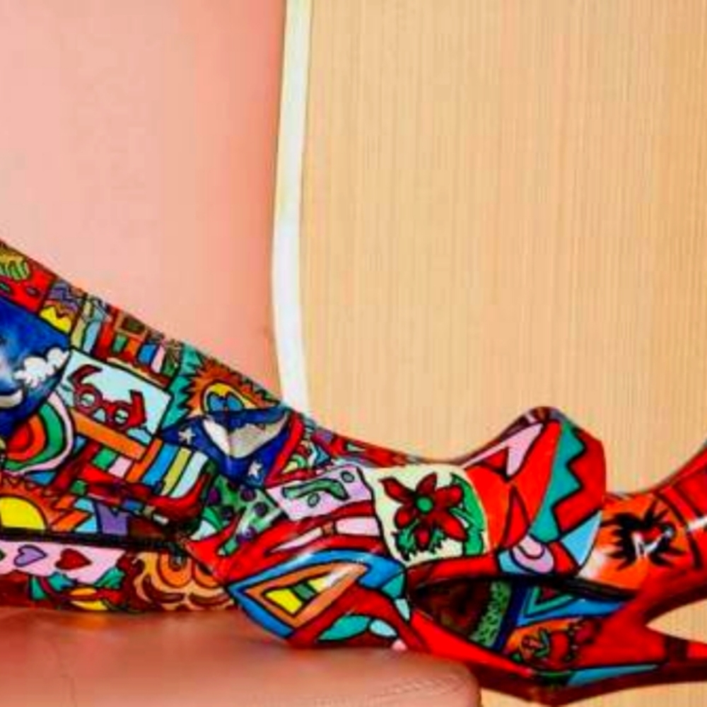 Custom handpainted Boots